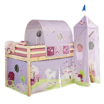 Albany Wooden Mid Sleeper with Princess Set Natural