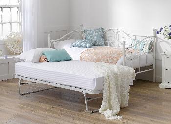 Amy White Metal Under Bed Trundle - 3'0 Single