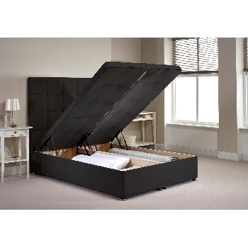 Appian Ottoman Divan Bed Frame Charcoal Chenille Fabric King Size 5ft