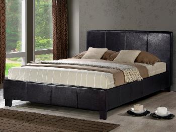 Birlea 4ft Berlin Small Double Brown Faux Leather Bed Frame