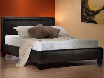 Birlea Brooklyn Black 4' 6 Double Black Leather Bed