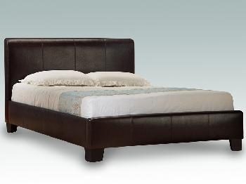 Birlea Brooklyn King Size Brown Faux Leather Bed Frame