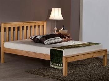 Birlea Denver Low Foot End (Antique Pine) 4' Small Double Pine Low Foot End Wooden Bed