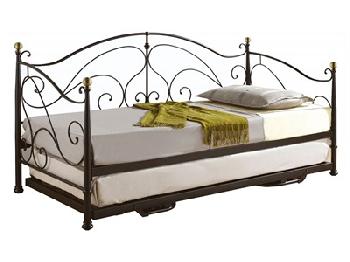 Birlea Milano Daybed 3' Single Cream Metal Bed