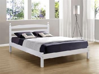 Birlea Oslo 4' 6 Double White Slatted Bedstead Wooden Bed