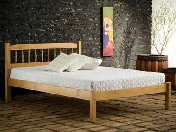 Birlea Santos 4' Small Double Natural Slatted Bedstead Wooden Bed