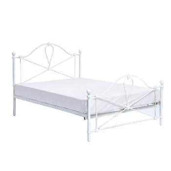 Bronte White Metal Bed Frame - Double