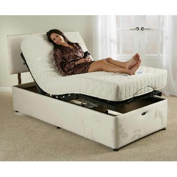 Chester Adjustable Bed Set with Reflex Foam Mattress - Single - Comes Assembled - Without Heavy Duty - With Massage Unit - Beige