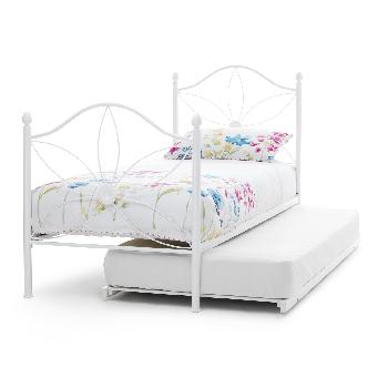 Daisy Metal Guest Bed White Gloss