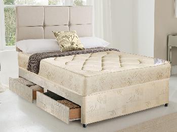 Dura 4ft York Damask Small Double Divan Bed