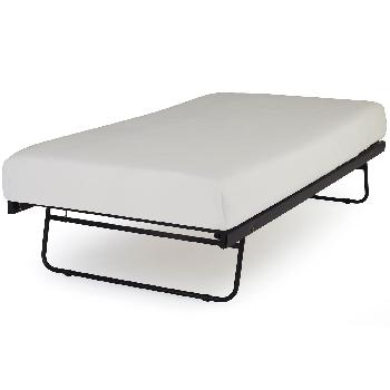 Folding Guest Bed Single Silver