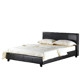 GFW Dream Faux Leather Bed Single Black