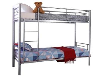 GFW Florida Bunk Bed 2' 6 Small Single White Metal Kids Bed