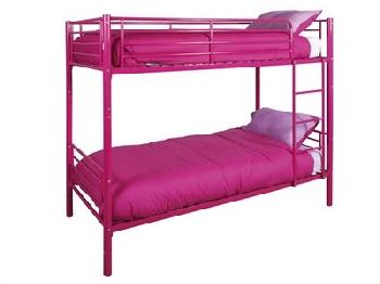GFW Florida Pink 3' Single Pink Metal Bunk Bed