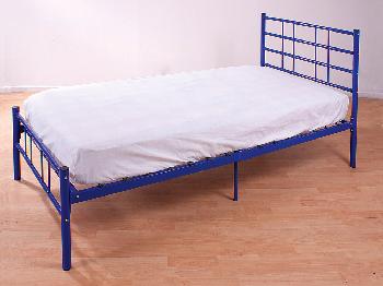 GFW Morgan Single Blue Metal Bed Frame