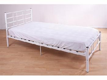 GFW Morgan White 3' Single White Metal Metal Bed