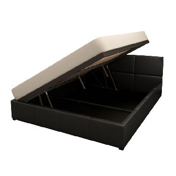 GFW Seattle Faux Leather Ottoman Bed Double