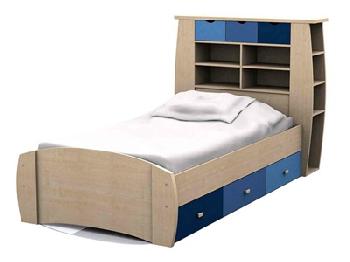 GFW Sydney Blue Storage Bed 3' Single Blues Kids Bed