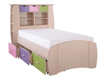 GFW Sydney Pastel Storage Bed 3' Single Pastel Kids Bed