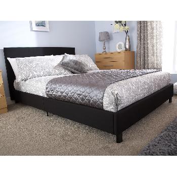 GFW Upholstered Bed in a Box Single Black