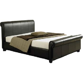 Giomani Walker Faux Leather Bed Frame in Black - King