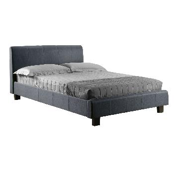 Hamburg Upholstered Bed Frame - Single - Grey