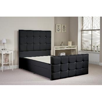 Henderson Black Double Bed Frame 4ft 6 with 4 drawers