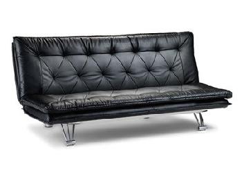 Julian Bowen Elan Sofa Bed 3' Single Black and Grey Other Sofa Bed