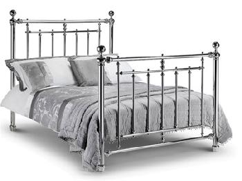 Julian Bowen Empress 4' 6 Double Silver Metal Bed
