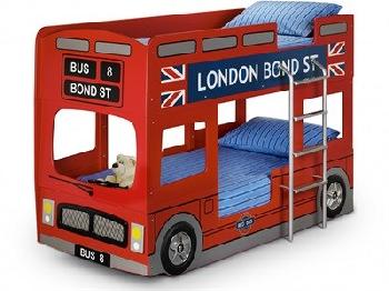 Julian Bowen London Bus Bunk Bed 3' Single Bunk Bed Bunk Bed
