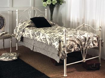 Limelight Nimbus Double Ivory Metal Bed Frame