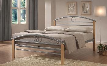Limelight Pegasus Metal and Wooden Bed Frame, Small Double