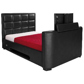 Lincoln TV Bedstead Brown Double