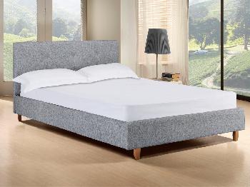 LPD Hartford King Size Grey Fabric Bed Frame