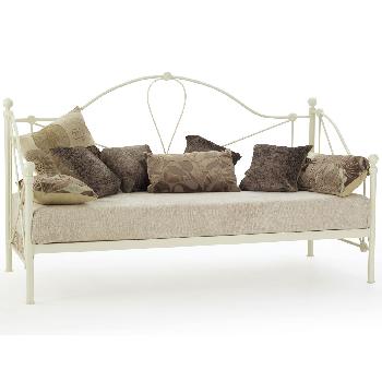 Lyon Small Single Day Bed Ivory Without Guest Bed