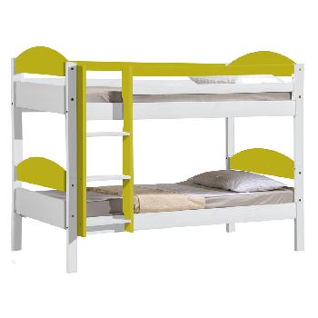 Maximus Bunk Bed In White Bunk bed White and Lime