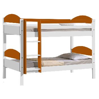 Maximus Bunk Bed In White Bunk bed White and Orange