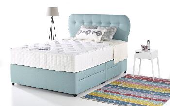 Myers My Extra Comfy Divan, Single, No Headboard Required, 2 Side Drawers, My Mr Grey