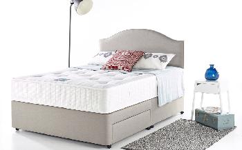 Myers My Luxury Backcare 1000 Pocket Ortho Divan, Double, 2 Drawers, Funky Headboard, My Mr Grey