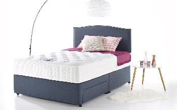 Myers My Really Really Comfy 1200 Pocket Divan, Double, 2 Drawers, Funky Headboard, My French Linen
