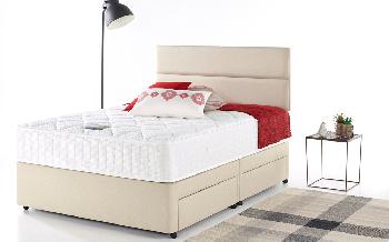 Myers My Super Memory 1000 Pocket Divan, Single, No Headboard Required, 2 Side Drawers, My Mr Grey