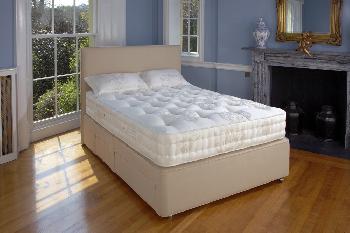 Relyon Marlborough Pocket 2000 Divan Bed, Double, 2 Drawers, Firm, Blueberry