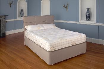 Relyon Marlow Pocket 1400 Divan Bed, Single, Medium, 2 Side Drawers, Champagne