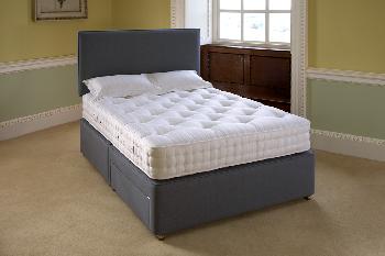 Relyon Salisbury Ortho Pocket 1000 Divan Bed, Double, 2 Drawers, Platinum