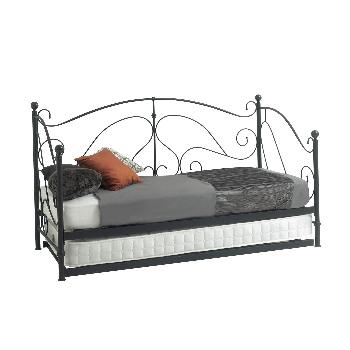 Sareer Milano Day Bed with Trundle Sareer Milano Day Bed Trundle - White - Single