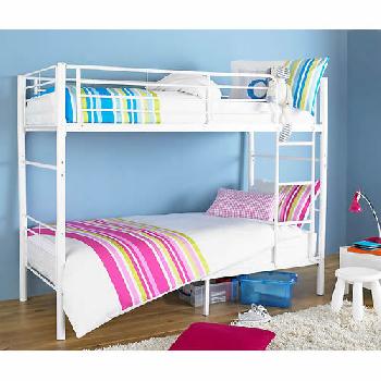 Seattle White Bunk Bed Frame Seattle White Bunk Bed Frame With Mattress