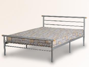 Seconique Orion Double Silver Metal Bed Frame