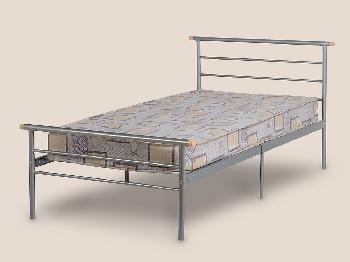 Seconique Orion Single Silver Metal Bed Frame