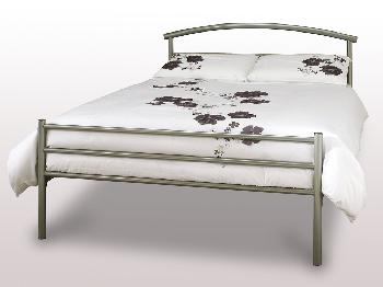Serene Brennington Double Silver Metal Bed Frame
