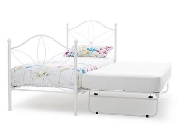 Serene Furnishings Daisy 3' Single White Stowaway Bed